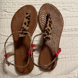 Animal print sandals